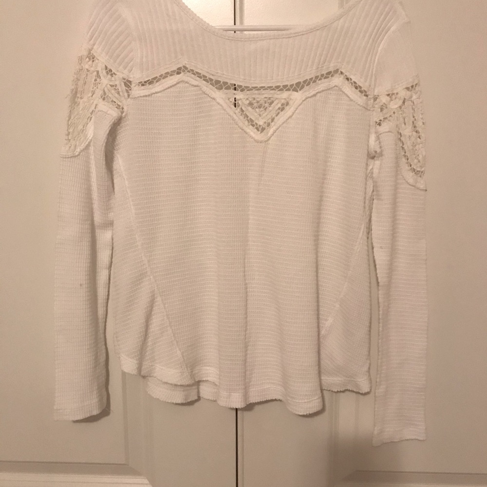 Free People Waffle Knit Top